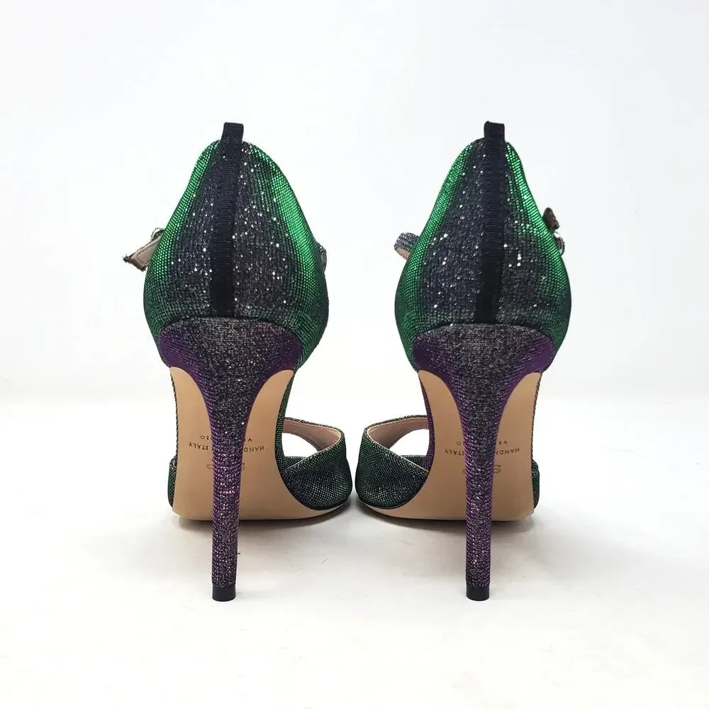 SJP by Sarah Jessica Parker Ursula Iridescent Glitter D'Orsay Pump Size 36.5